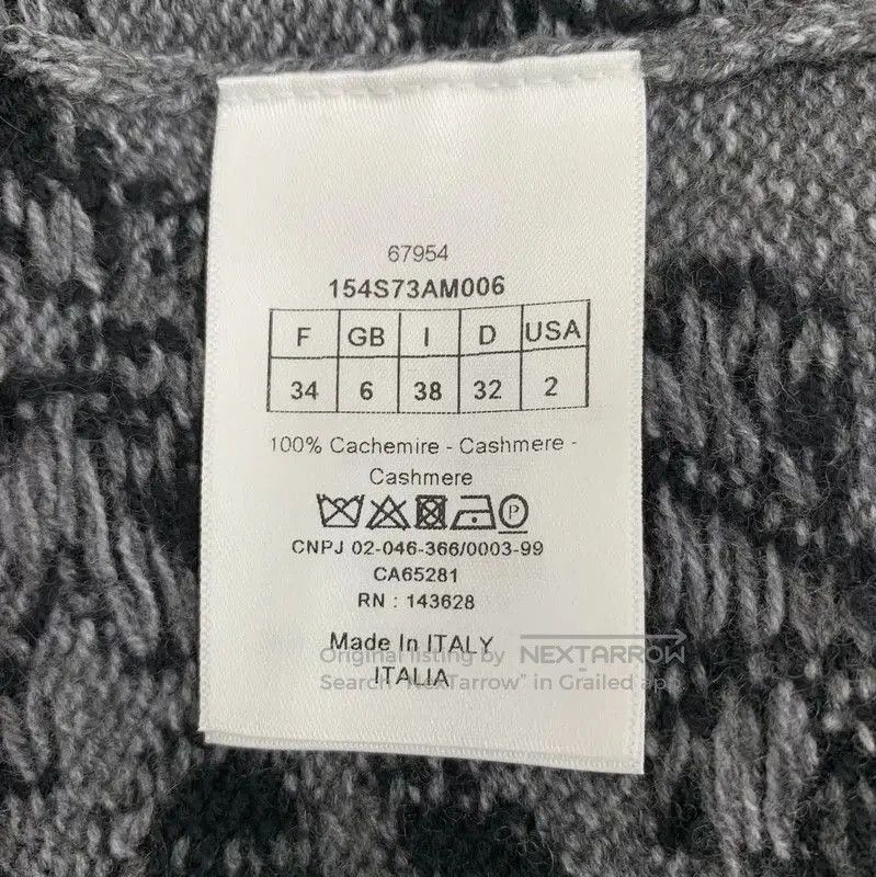 Dior Dior Deep Gray Cashmere Pullover Sweater . Size XXS / US 00 / IT 34 - 6 Thumbnail