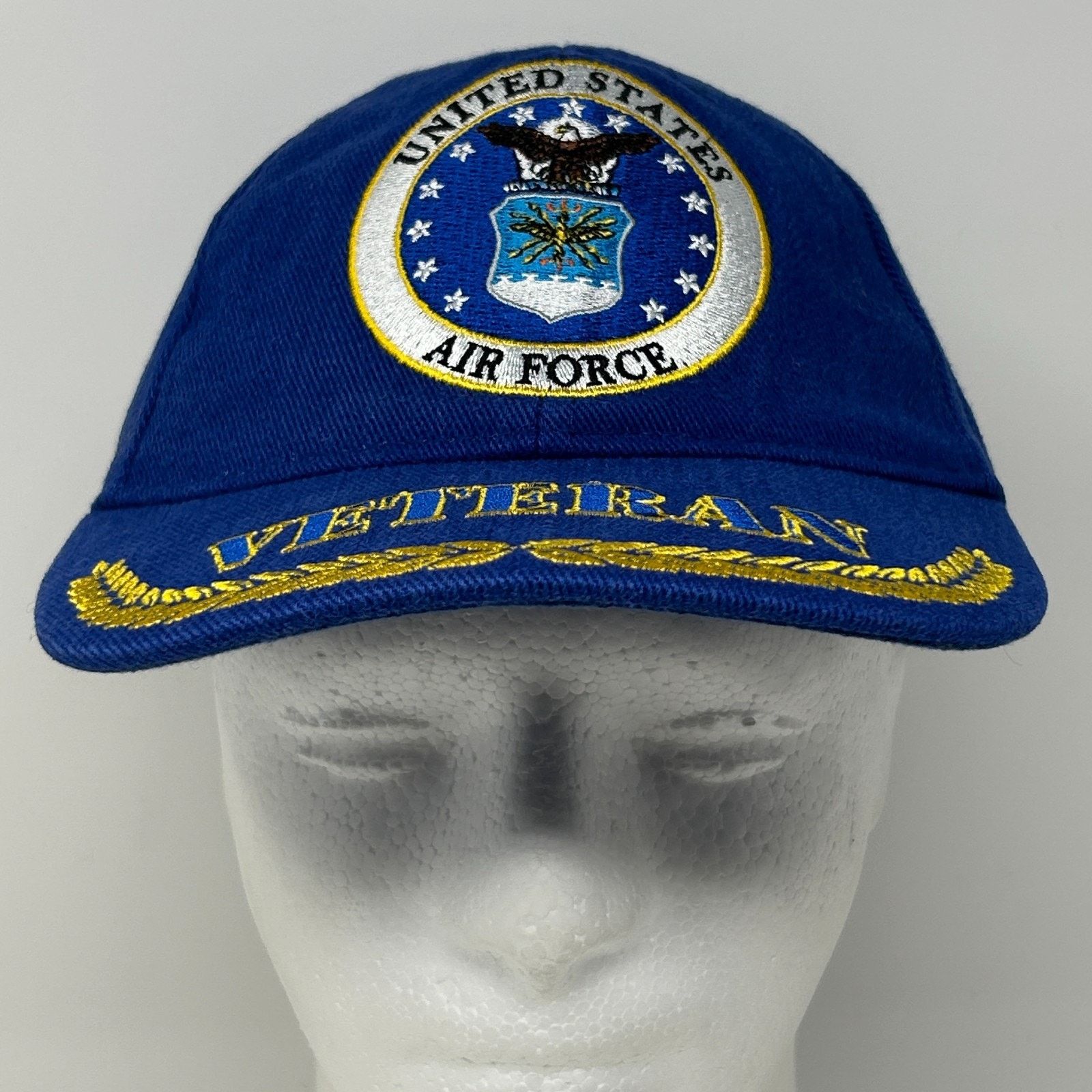 Other US Air Force Veteran Hat Cap Blue USAF Gold Leaf Leaves Size ONE SIZE - 2 Thumbnail