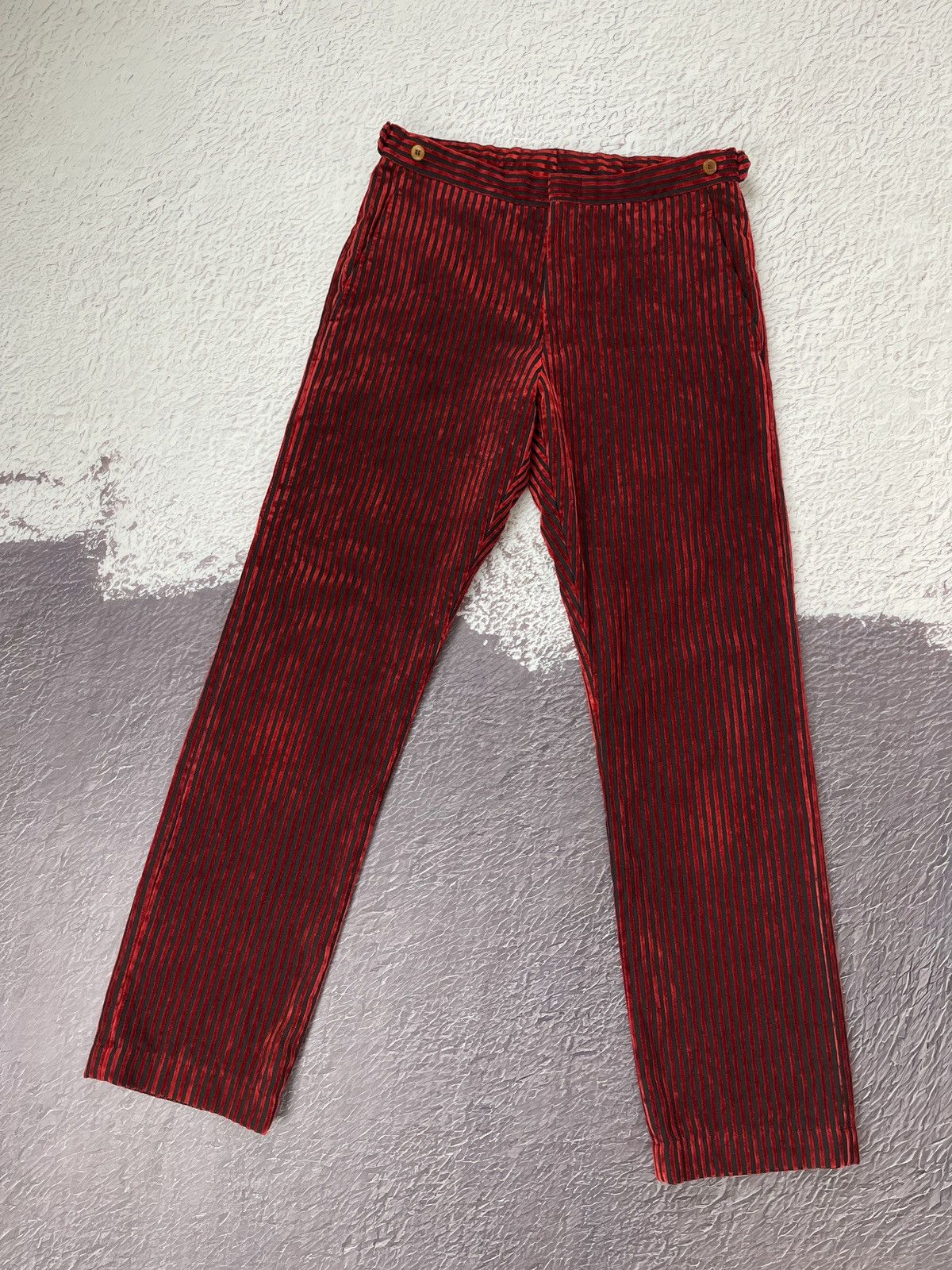 Pre-owned Comme Des Garcons X Comme Des Garcons Homme Plus Comme Des Garçons Homme Plus Red Corduroy Casual Pants (size 30)