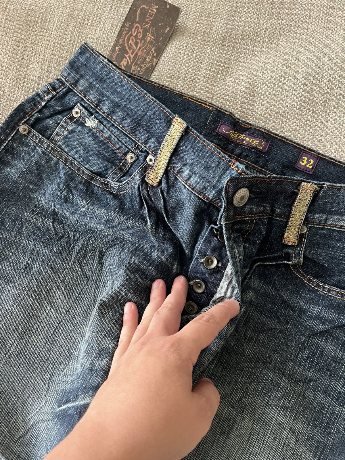 Ed Hardy Vintage 💥 Ed Hardy Jeans by Christian Audigier Pants Size US 32 / EU 48 - 20 Thumbnail