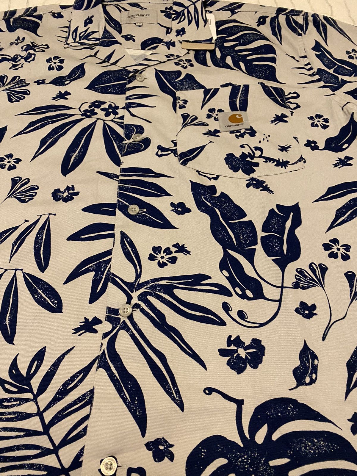Carhartt Wip Carhartt WIP S/S Woodblock Print Shirt NWT Size US XXL / EU 58 / 5 - 5 Thumbnail