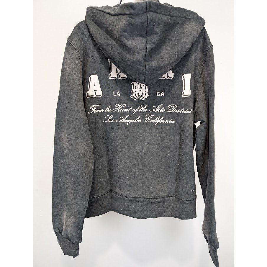 Amiri o1rshd1 Vintage Collegiate Zip Hoodie in Black Size US M / EU 48-50 / 2 - 14 Thumbnail