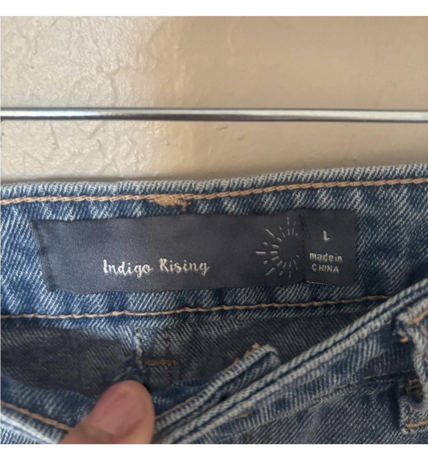 Other (Indigo Rising) Denim Blue Distressed Skirt Size 36" / US 14 / IT 50 - 3 Thumbnail