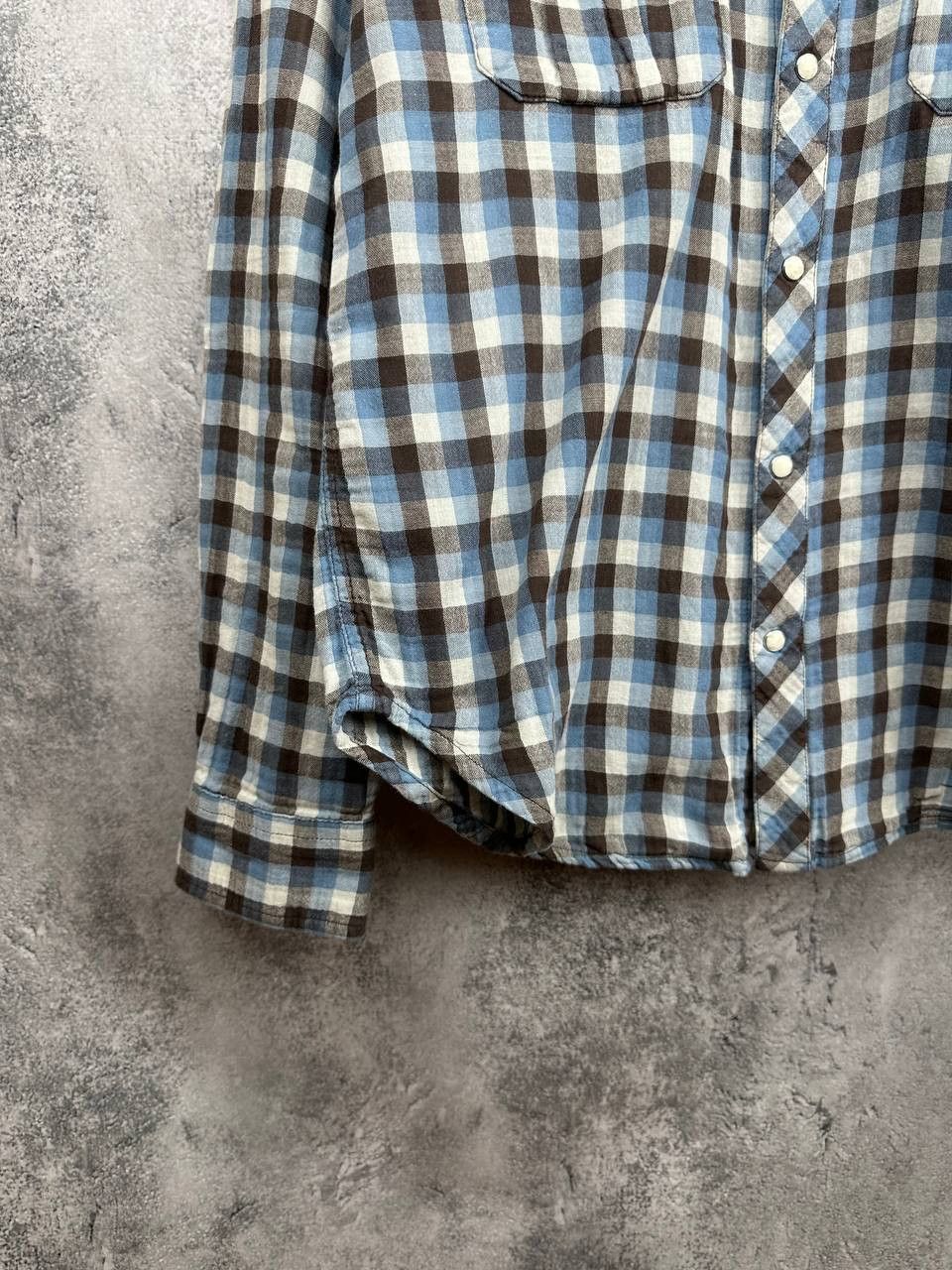 Wrangler Vintage Wrangler N.C.Plaid Flannel Shirt Pearl Western Style Size US L / EU 52-54 / 3 - 6 Thumbnail