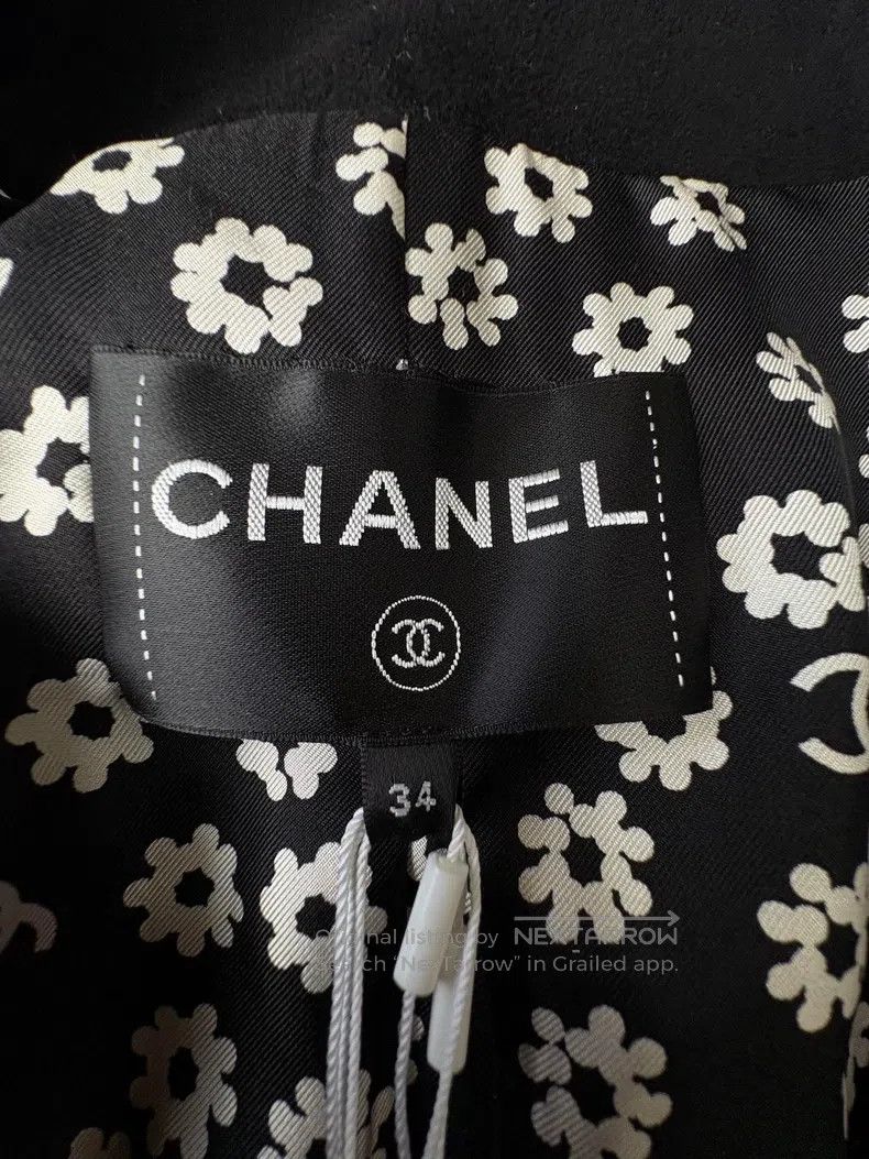 Chanel Chanel Black long windbreaker jacket Size XXS / US 00 / IT 34 - 8 Thumbnail