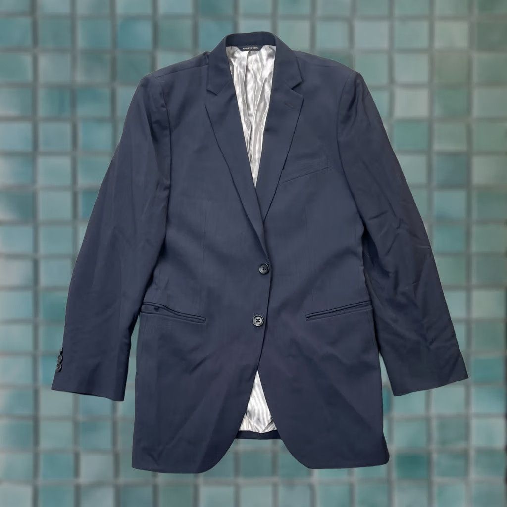 Banana Republic Banana Republic Blazer Coat Mens 38R Blue Wool Lined Tailored Fit Formal Classic Size 38R - 1 Thumbnail