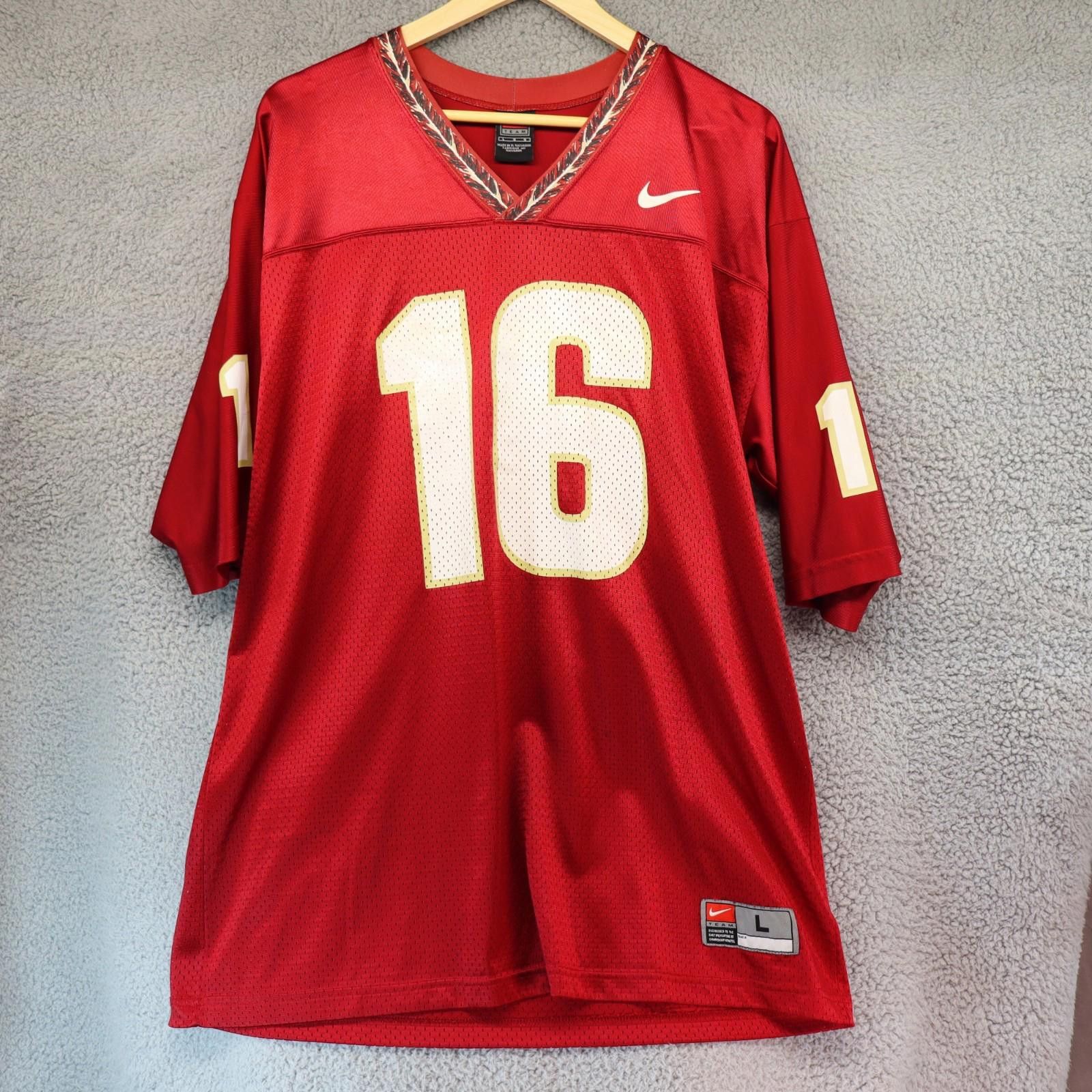Nike Seminoles Jersey Large Nike Vtg Florida State Red Team Size ONE SIZE - 1 Thumbnail