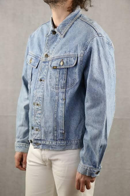 Lee × Vintage 70s 80s LEE Riders Shawnee Mission Kansas Usa Denim Jacket Size US L / EU 52-54 / 3 - 5 Thumbnail