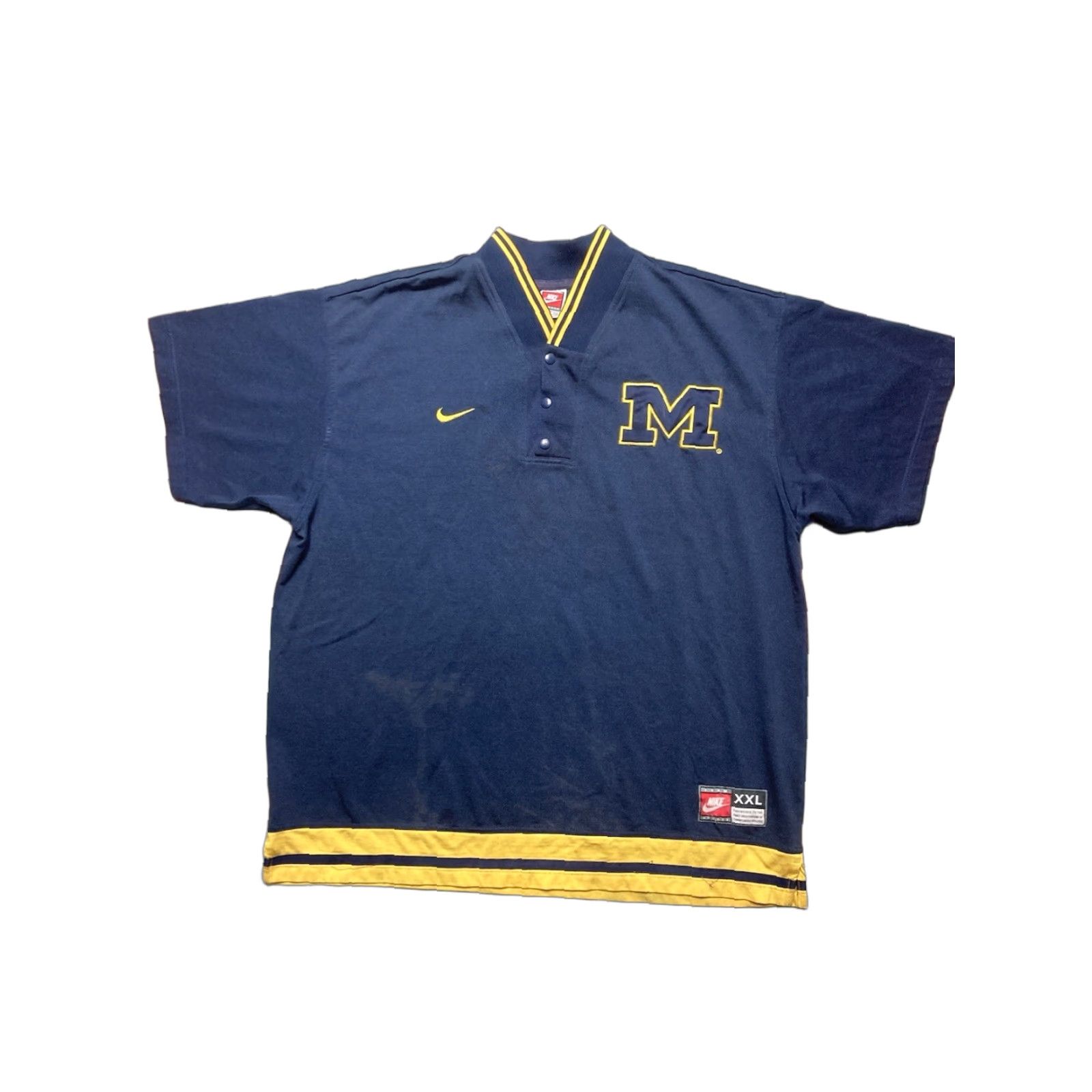 Nike VINTAGE Nike warmup shooting shirt university of Michigan basketball swoosh XXL Shirt Men Blue 2XL University 90s Mens Size US XXL / EU 58 / 5 - 1 Thumbnail