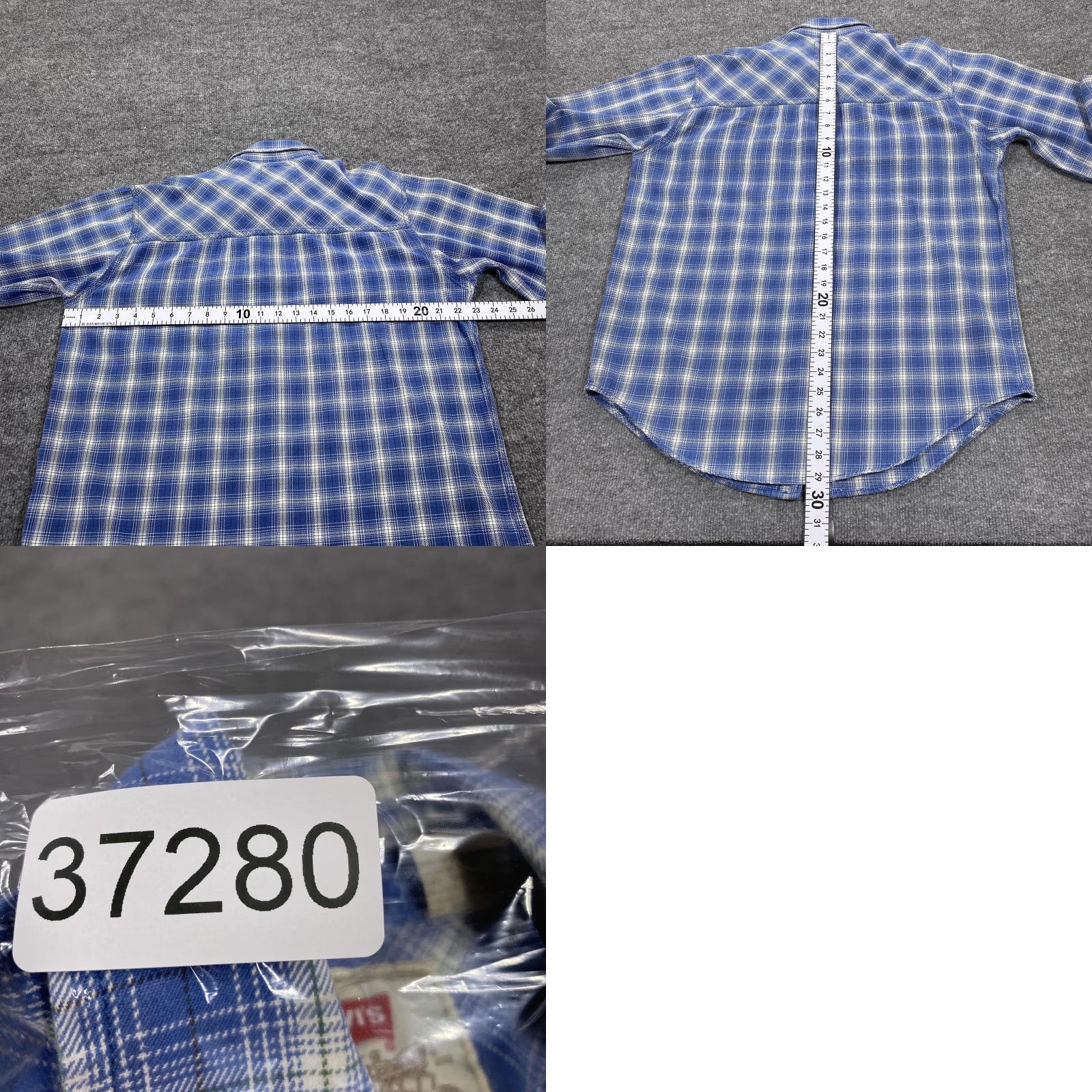 Levi's Levi's Shirt Mens Medium Blue Plaid Long Sleeve Button Up Pockets Casual Size US M / EU 48-50 / 2 - 8 Thumbnail