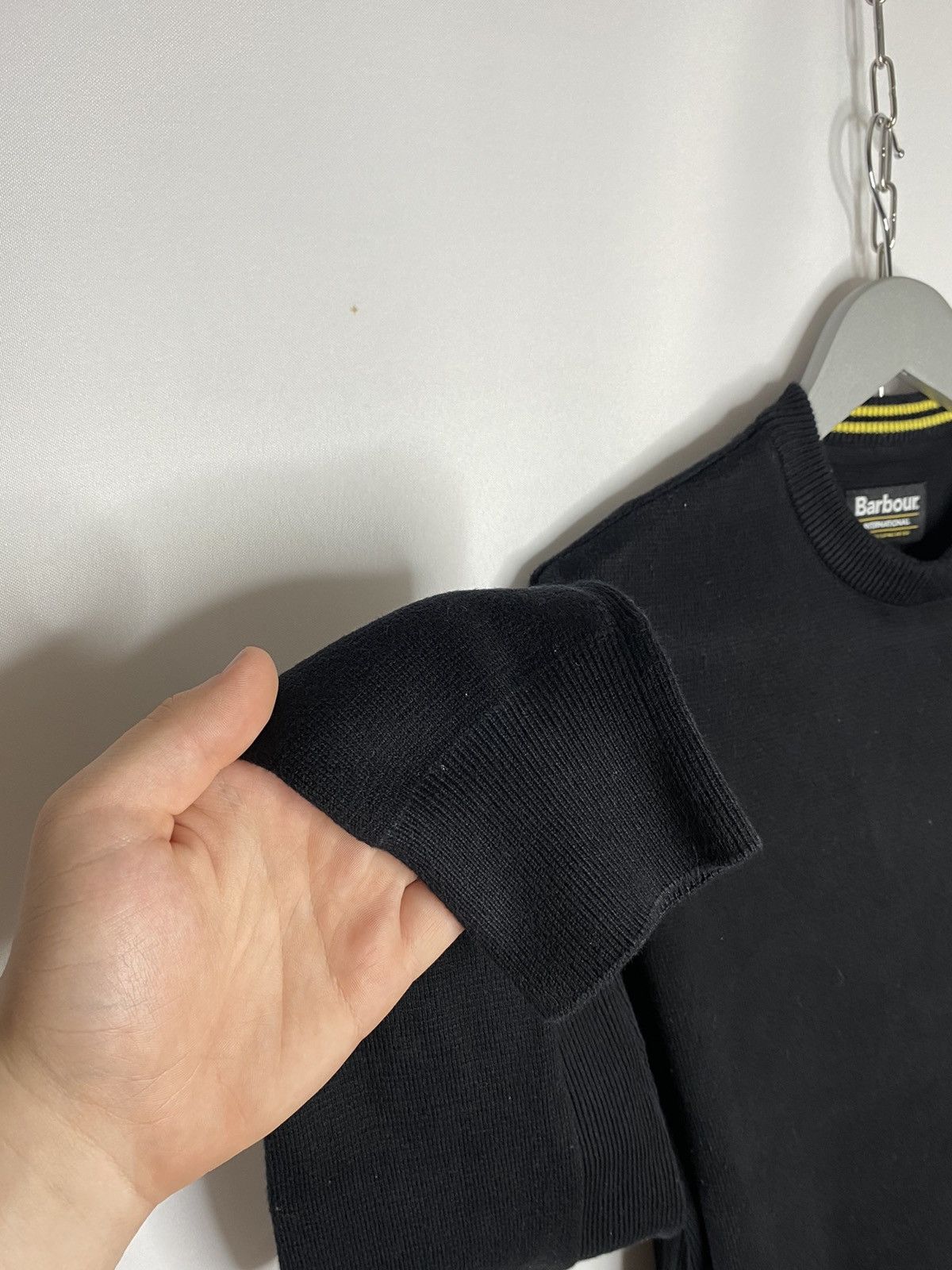 Barbour × Designer × Vintage 🔥Barbour International Sweater Jumper Pullover Black🔥 Size US M / EU 48-50 / 2 - 4 Thumbnail
