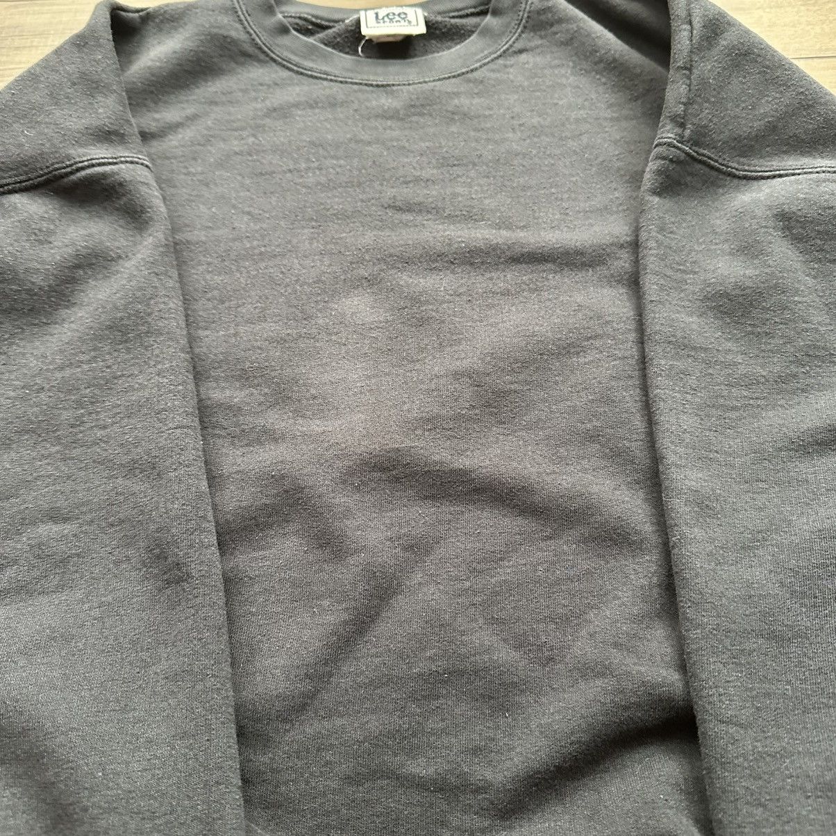 Lee Vintage 90s Lee Black Blank Crewneck Sweatshirt Size US XL / EU 56 / 4 - 5 Thumbnail