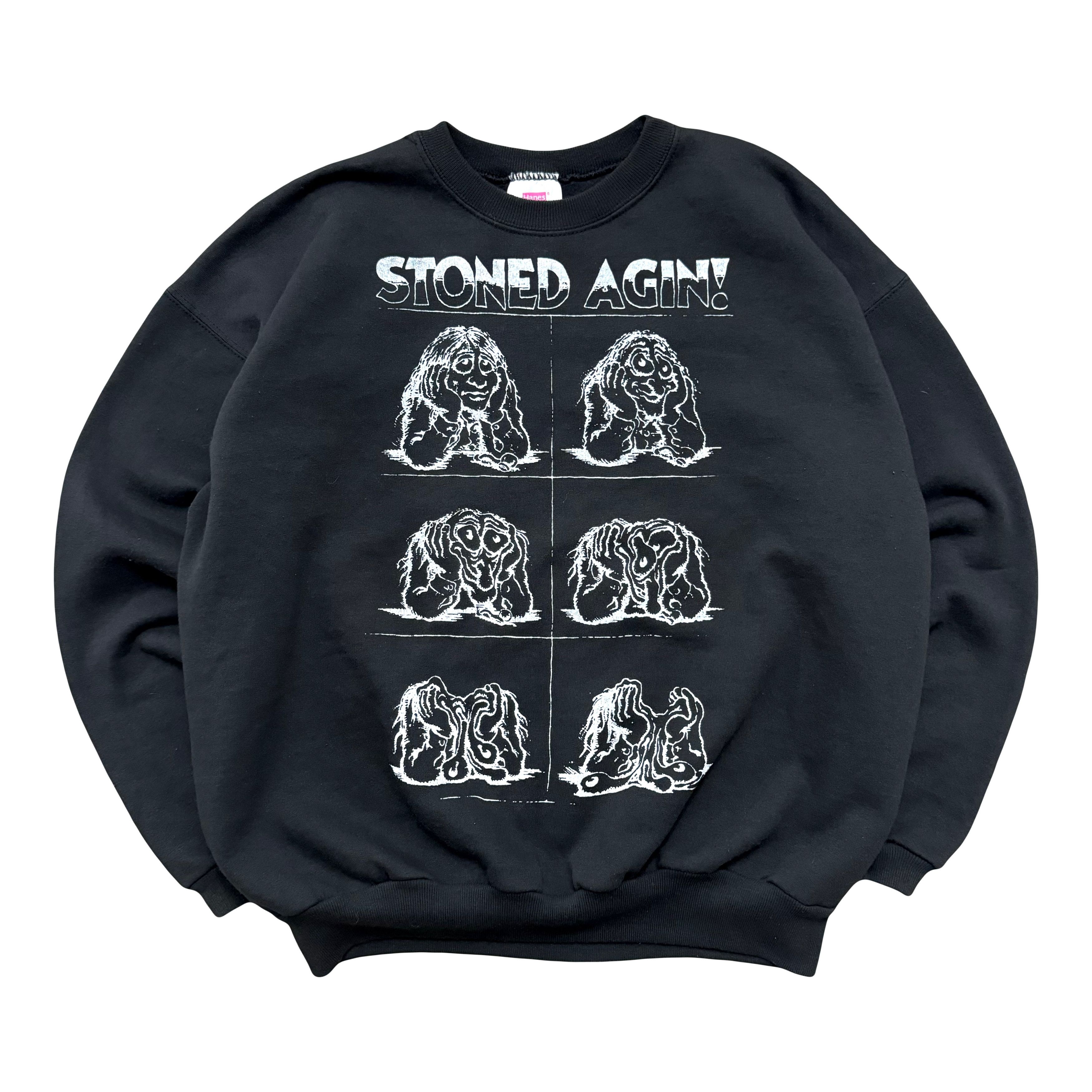 Designer × Vintage VTG 90s Robert Crumb Stoned Agin Cartoon Art Sweatshirt Weed Size US L / EU 52-54 / 3 - 1 Thumbnail