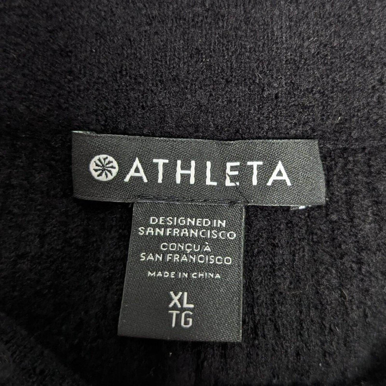 Athleta Black Felicity Cozy Pant Cashmere Blend Pockets XL