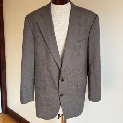 Ralph Lauren Polo University Club Ralph Lauren Wool Blazer Houndstooth Br Size 44R - 1 Thumbnail