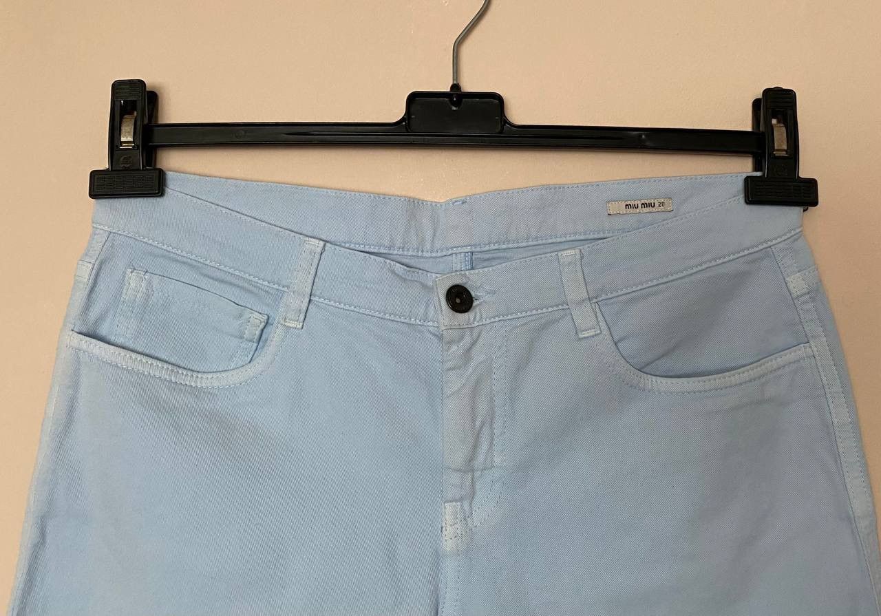 Miu Miu ⚡️ QUICK SALE ⚡️ 2000 Miu Miu Blue Jeans Pants Size 28" / US 6 / IT 42 - 2 Thumbnail