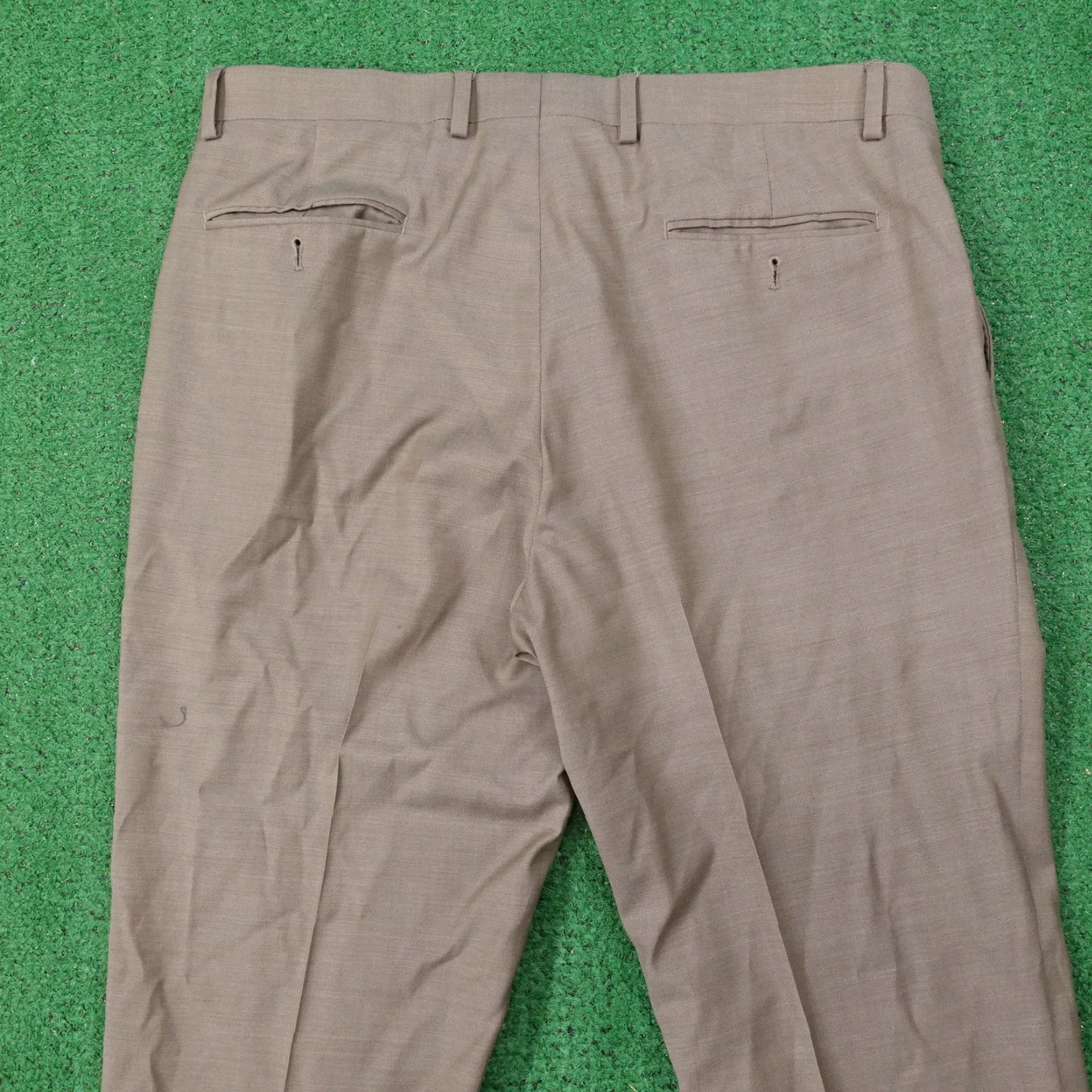 Jos. A. Bank Vintage Jos. A. Bank Dress Pants Men's Regular Fit 36x28 Flat Front Brown Office Formal Size US 36 / EU 52 - 5 Thumbnail