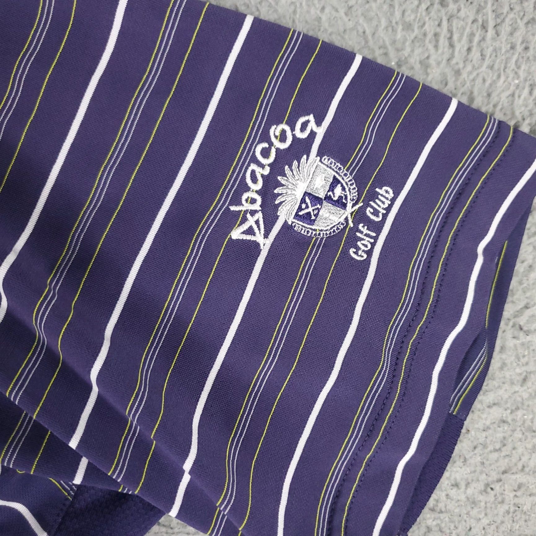 Adidas Adidas Polo Shirt Mens XL Purple Striped Abacoa Golf Short Sleeve Polo Shirt Mens XL Purple Striped Sports Shirt Size US XL / EU 56 / 4 - 3 Thumbnail