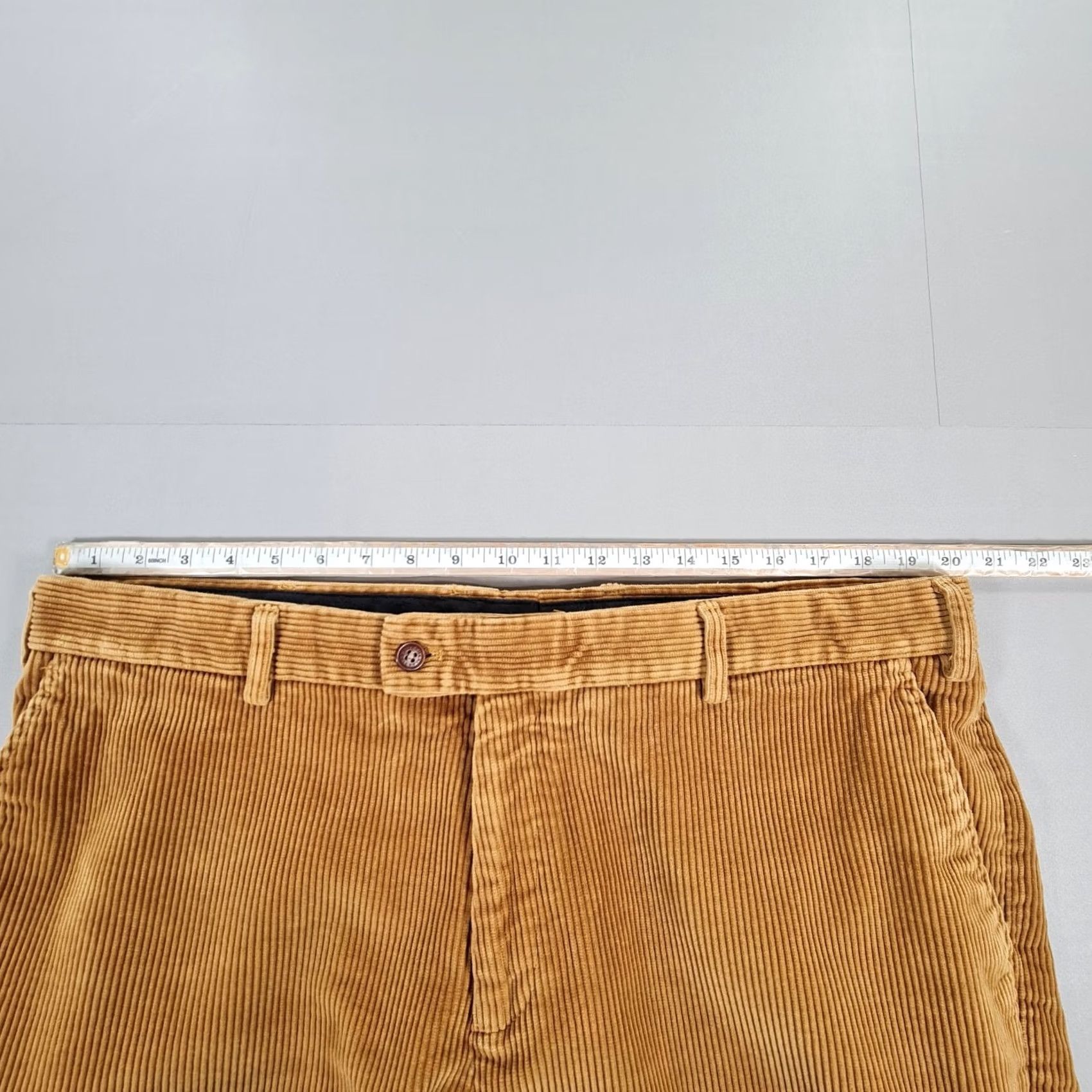Charles Tyrwhitt Charles Tyrwhitt Mens Corduroy Trousers Brown W40 L32 Classic Pants Casual Straight Pocket Men Size US 40 / EU 56 - 6 Thumbnail