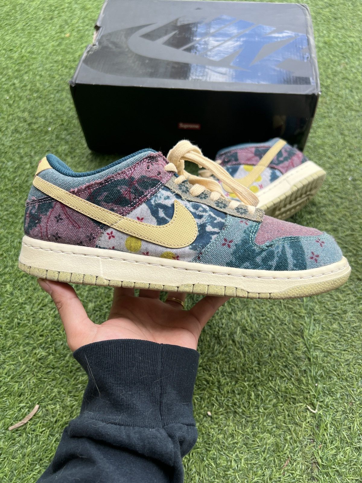 Nike 🍋Nike Dunk Low 'Community Garden' CZ9747-900 Size US 8 / EU 41 - 1 Thumbnail