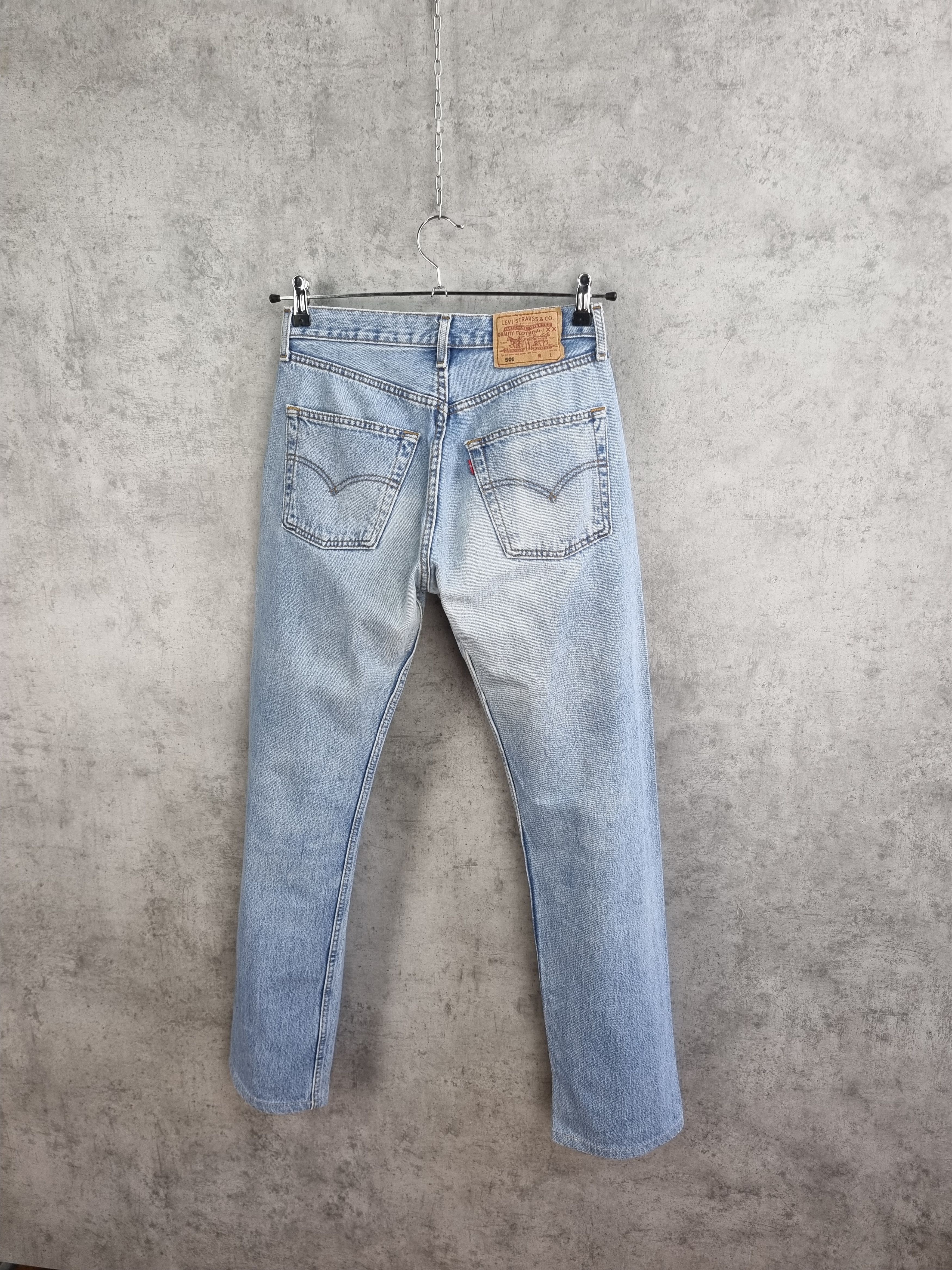 Levi's × Levi's Vintage Clothing × Vintage 95s Unique Blue Sky Faded in Time Levis 501 Beautiful Jeans Size US 31 - 3 Thumbnail
