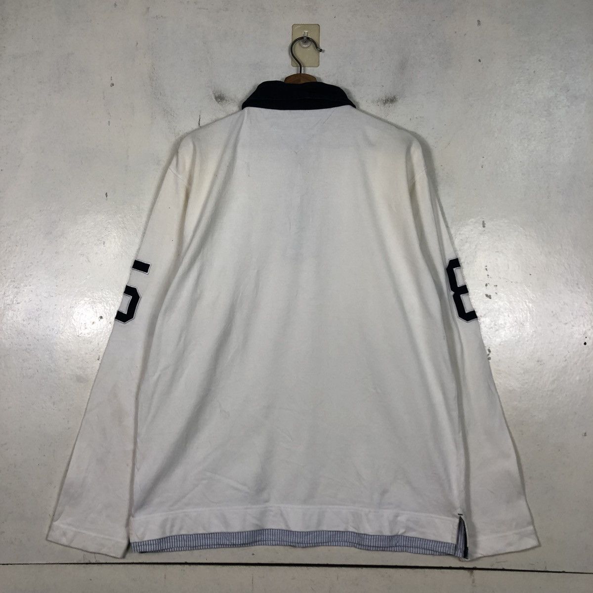 Japanese Brand 📌Vintage Collar Sweatshirt Tommy Hilfiger Big Logo Size US XL / EU 56 / 4 - 11 Thumbnail