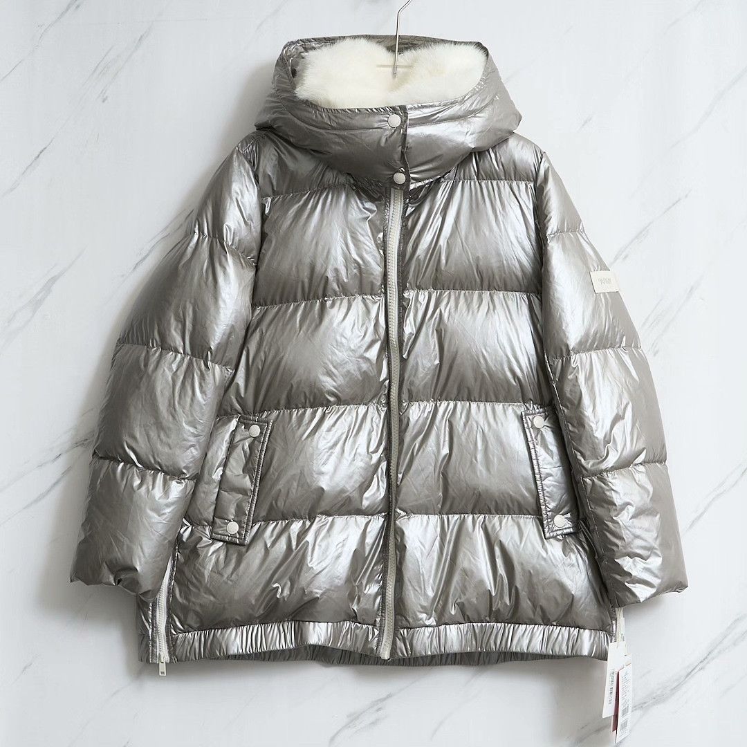 Yves Salomon Yves Salomon Women's Shiny Hooded Down Jacket Size S / US 4 / IT 40 - 1 Thumbnail