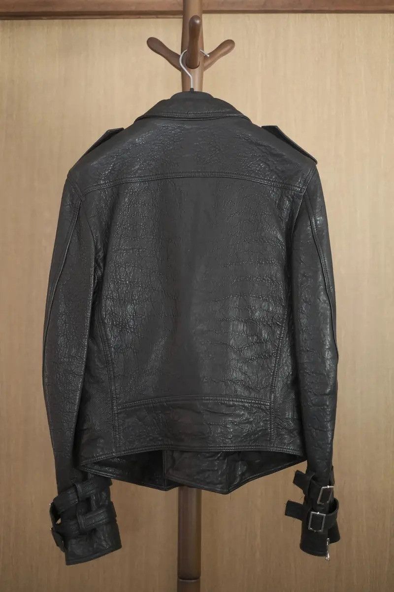 Balmain Black Pebble Leather Perfecto Biker Jacket Size US S / EU 44-46 / 1 - 2 Thumbnail