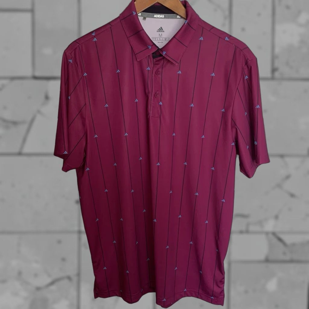 Adidas Adidas Polo Shirt Mens Size M Magenta Pink Stretchy Athletic Shirt Size US M / EU 48-50 / 2 - 1 Thumbnail