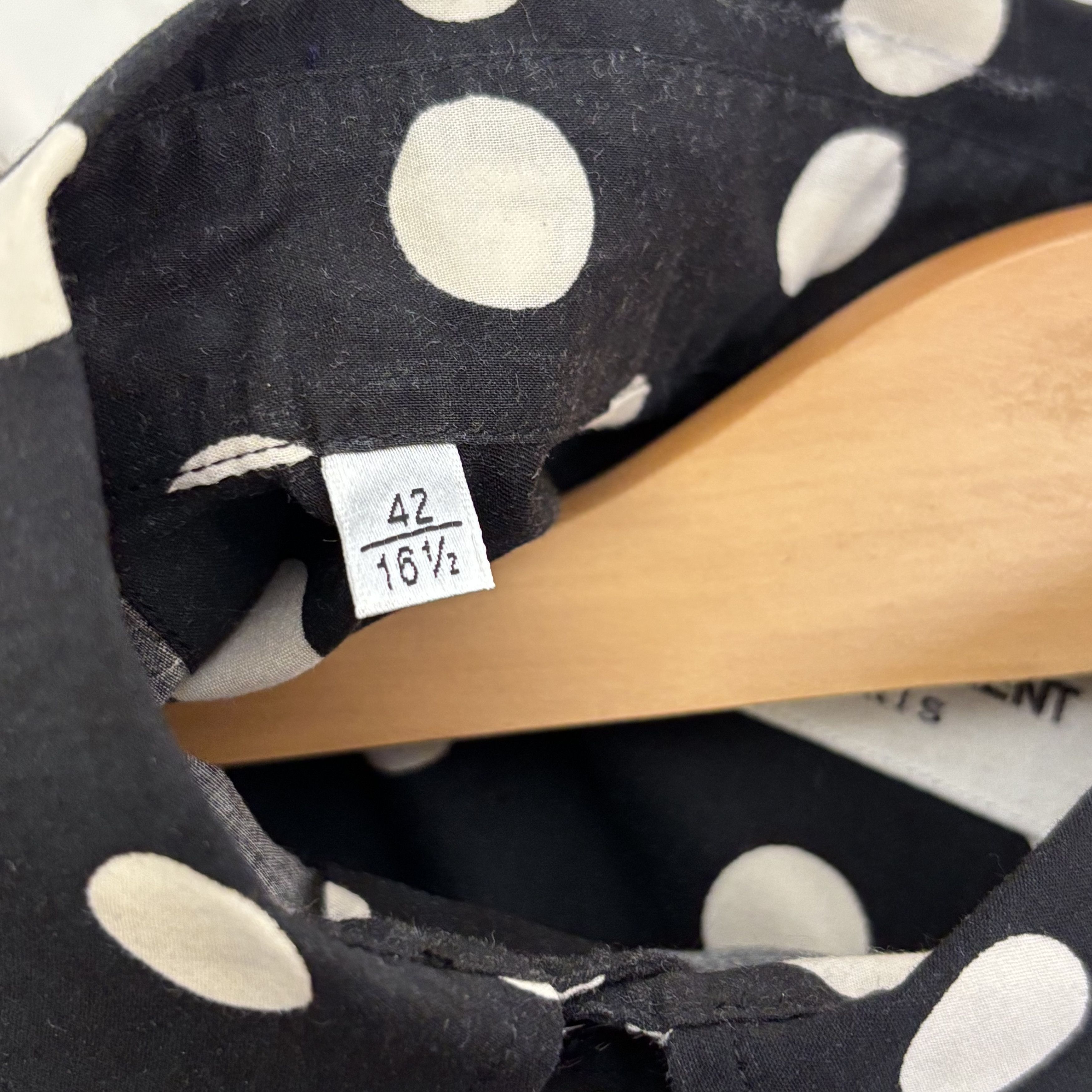 Saint Laurent Paris Hedi Slimane Saint Laurent 2014 Silk Polka Dots Shirt Size US L / EU 52-54 / 3 - 3 Thumbnail