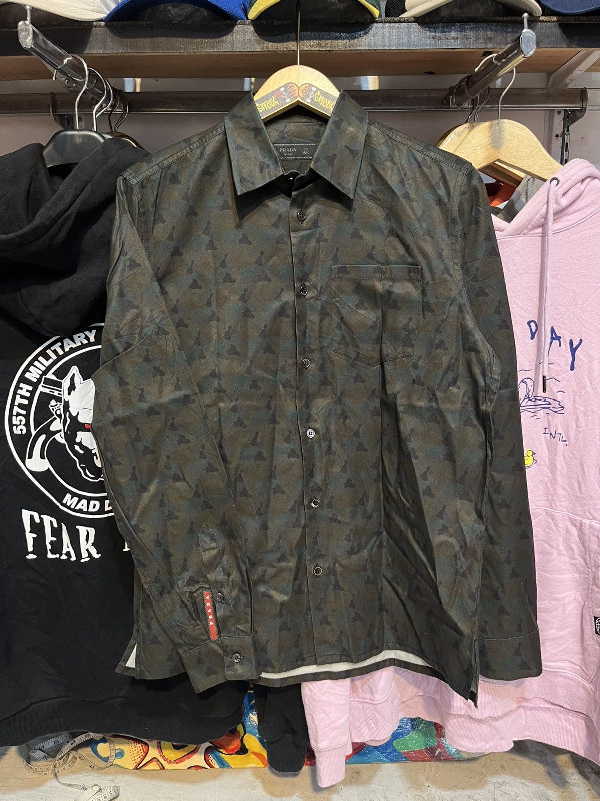 Prada PRADA CAMO BUTTON SHIRT Size US M / EU 48-50 / 2 - 1 Thumbnail