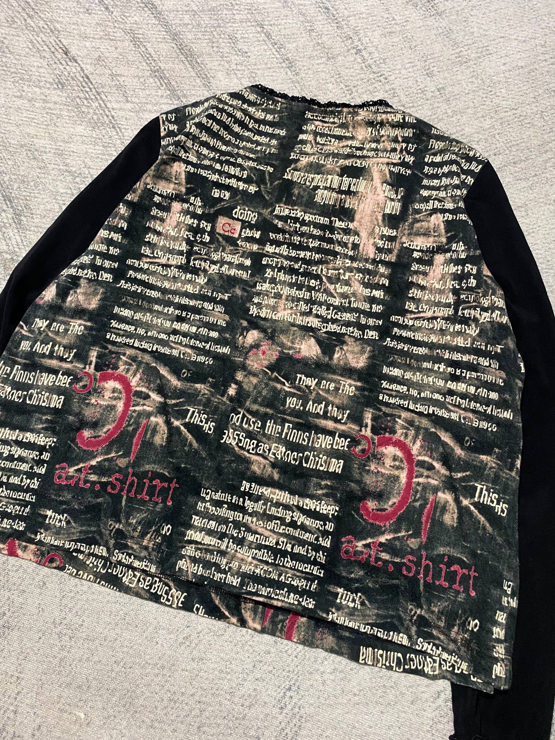 Seditionaries Cyber Grunge Typography Distressed Long Sleeve Dark Y2K Tee Size L / US 10 / IT 46 - 3 Thumbnail