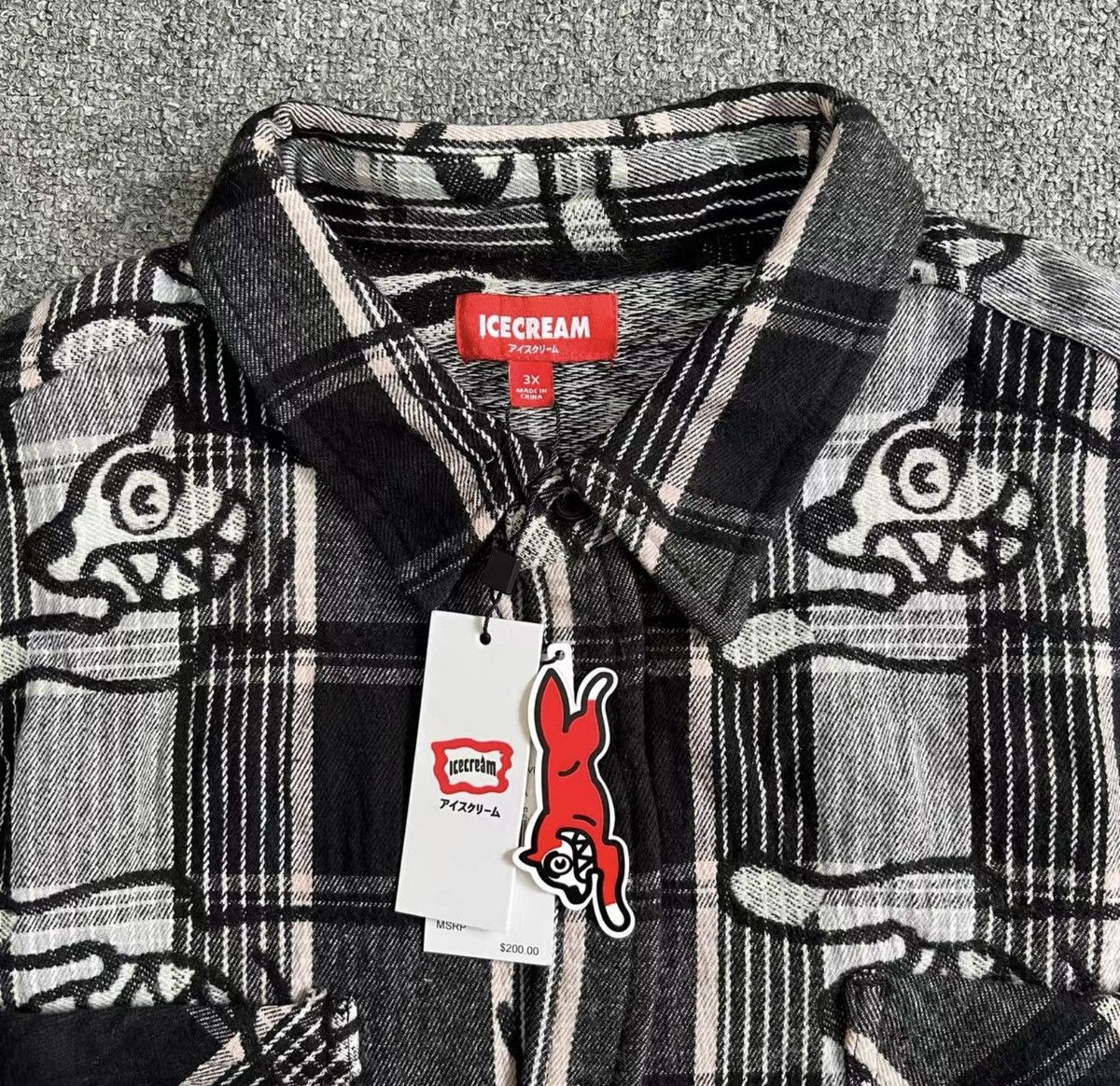 Billionaire Boys Club BBC ICECREAM All‑Over Embroidered Heavy Shirt Jacket Size US XXL / EU 58 / 5 - 3 Thumbnail