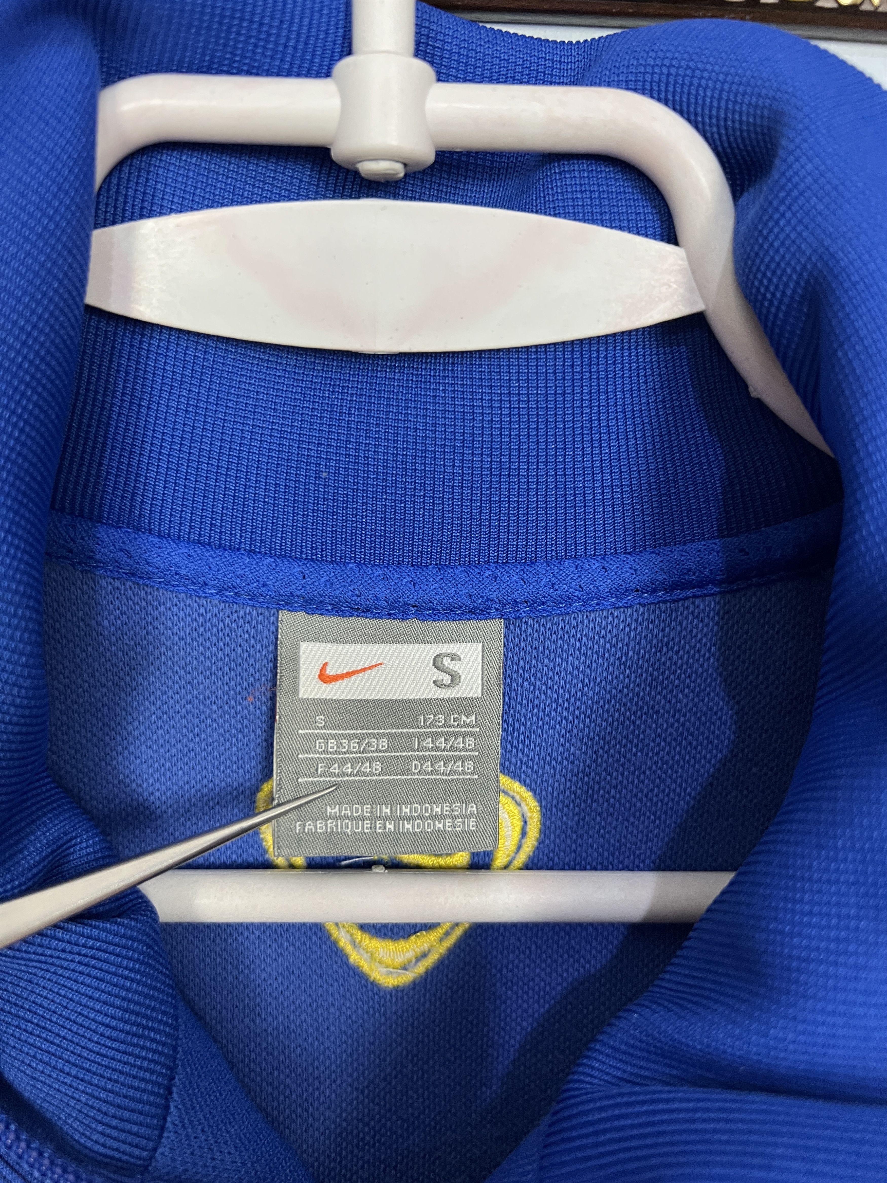 Nike Vintage Nike Brazil Football Blue Jacket Soccer Track Top Size US S / EU 44-46 / 1 - 9 Thumbnail