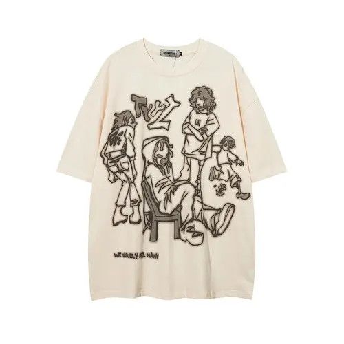 Other Streetwear Funny Anime Cartoon Graphic Oversized T-Shirt y2k Size US XL / EU 56 / 4 - 1 Thumbnail
