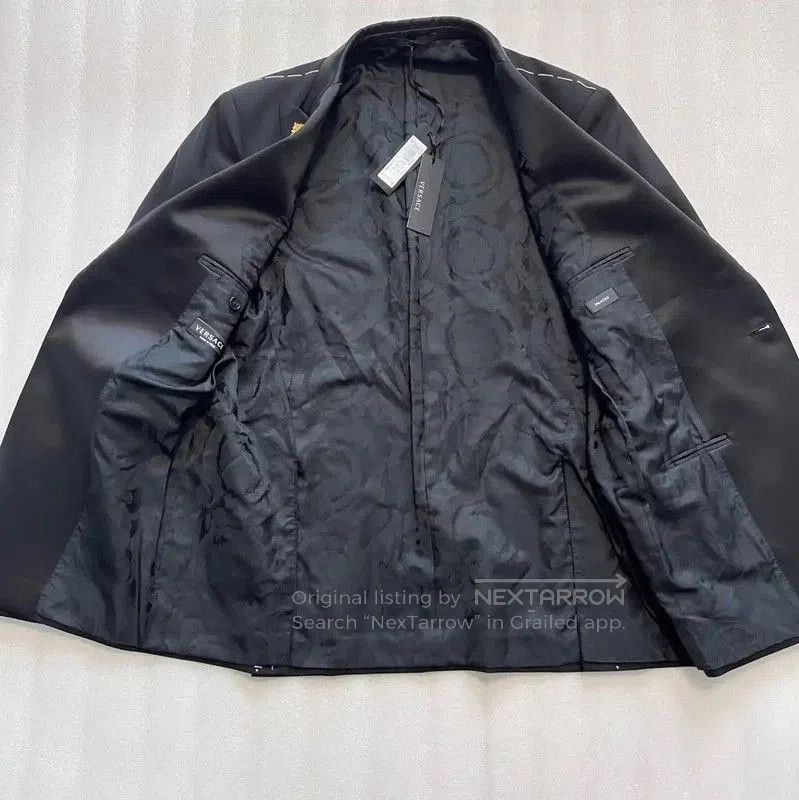 Versace Versace Black Polyester Long Sleeve Jacket . Size US XXL / EU 58 / 5 - 4 Thumbnail
