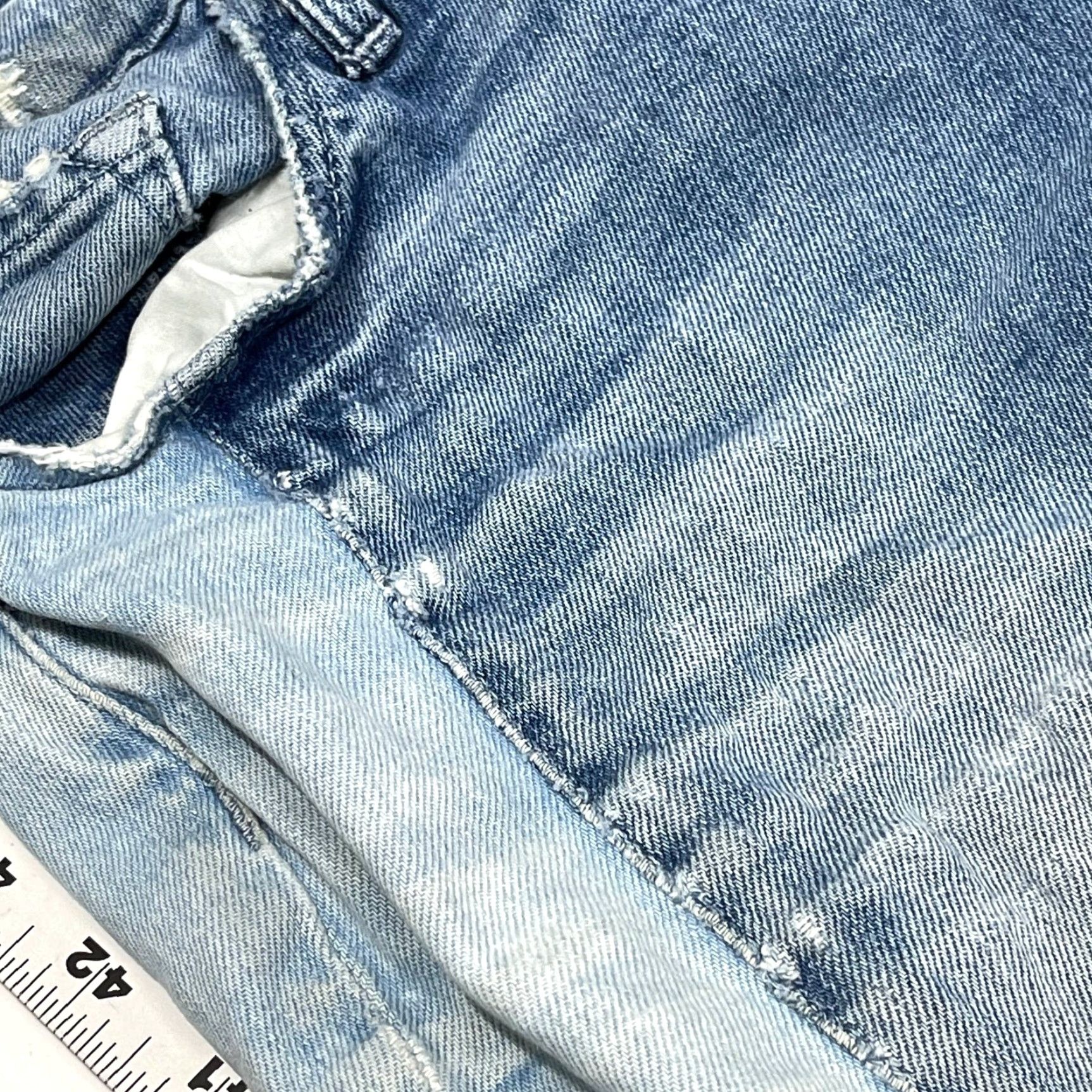Denime VINTAGE Black Orchid Jeans Boyfriend Women Size 25 Blue Two Tone Denim Cotton Mix 5-Pocket Style Boys Womens Size 29" - 7 Thumbnail