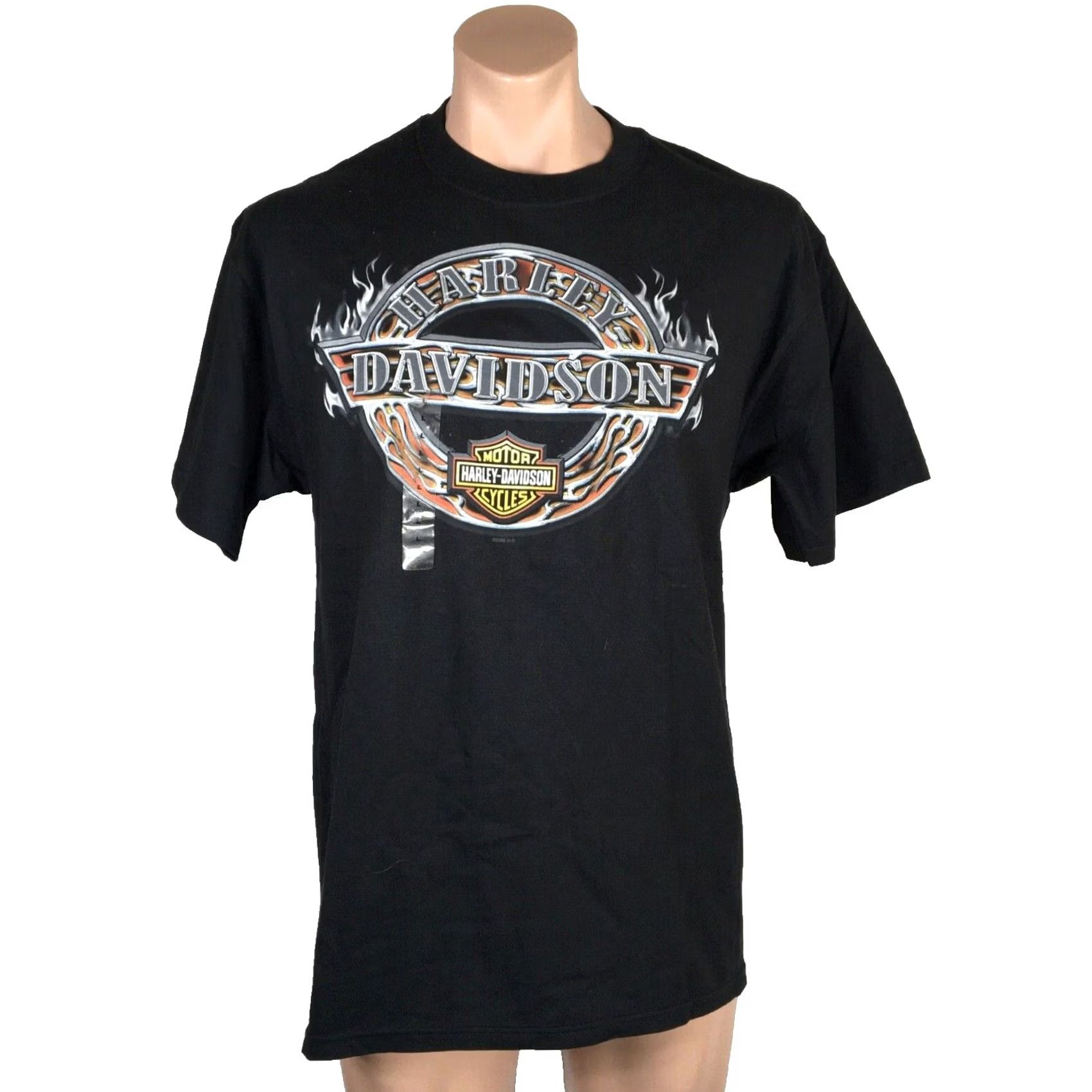 Harley Davidson VINTAGE Harley Davidson Motorcycles Downtown Seattle, WA T-Shirt Sz L Black Flames NWT Size US L / EU 52-54 / 3 - 2 Thumbnail