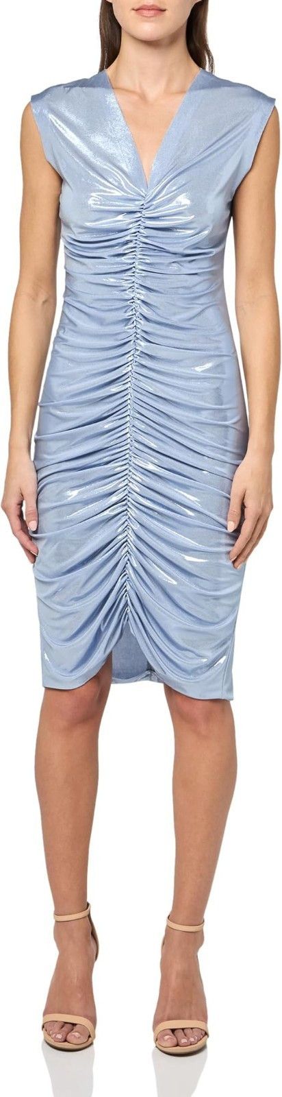 Norma Kamali Norma Kamali Ruched Shirred Dress Misty Blue ( M/38 ) Size M / US 6-8 / IT 42-44 - 1 Thumbnail