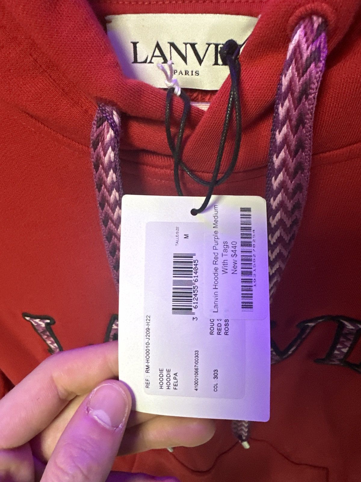 Lanvin Lanvin Hoodie Red Purple Size US M / EU 48-50 / 2 - 2 Thumbnail