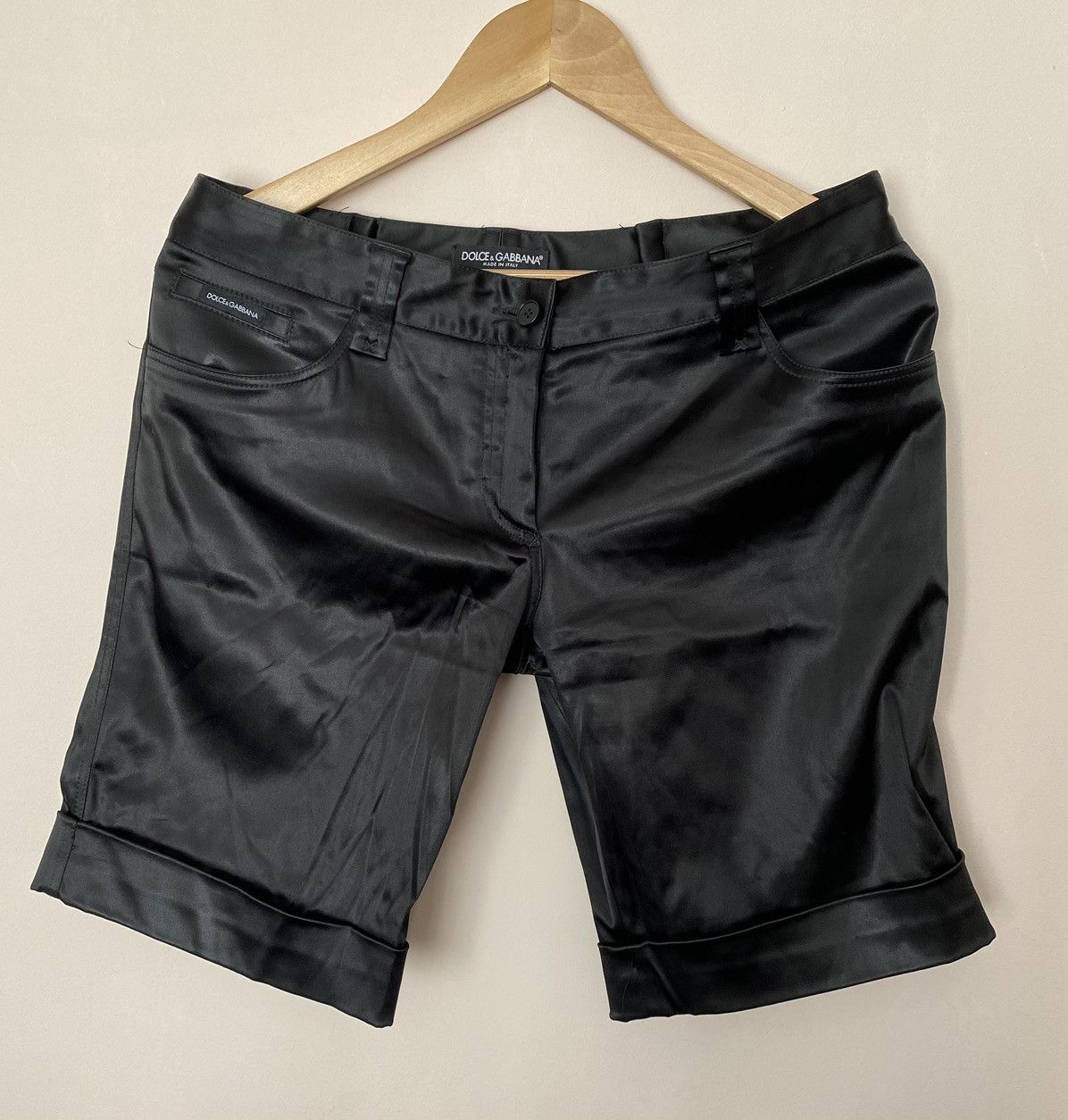 Dolce & Gabbana × Luxury Dolce & Gabbana Size 46 Jet Black Sleek 