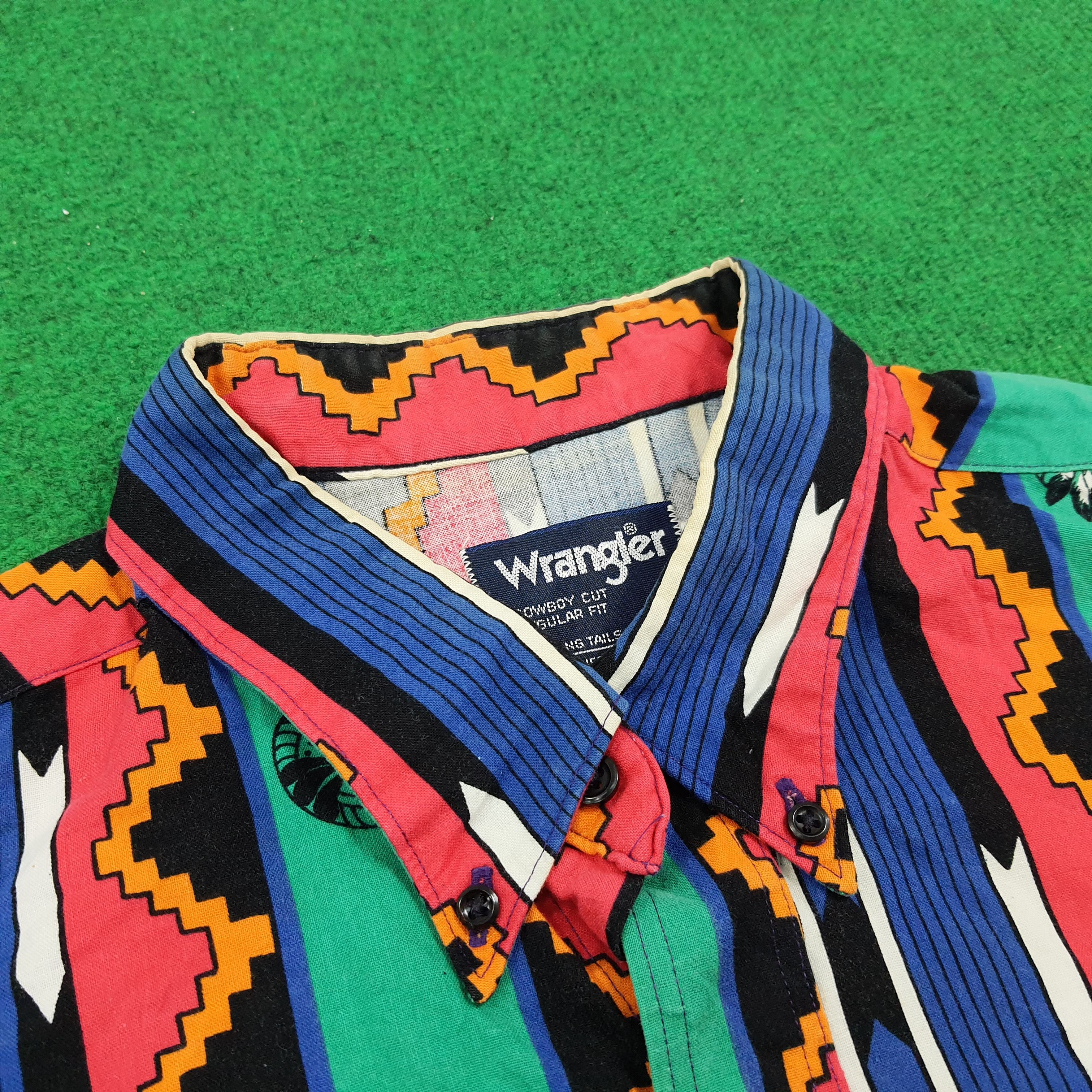 Vintage × Wrangler Vintage Wrangler Strips Western Style Button Up Shirt Size US XXL / EU 58 / 5 - 4 Thumbnail