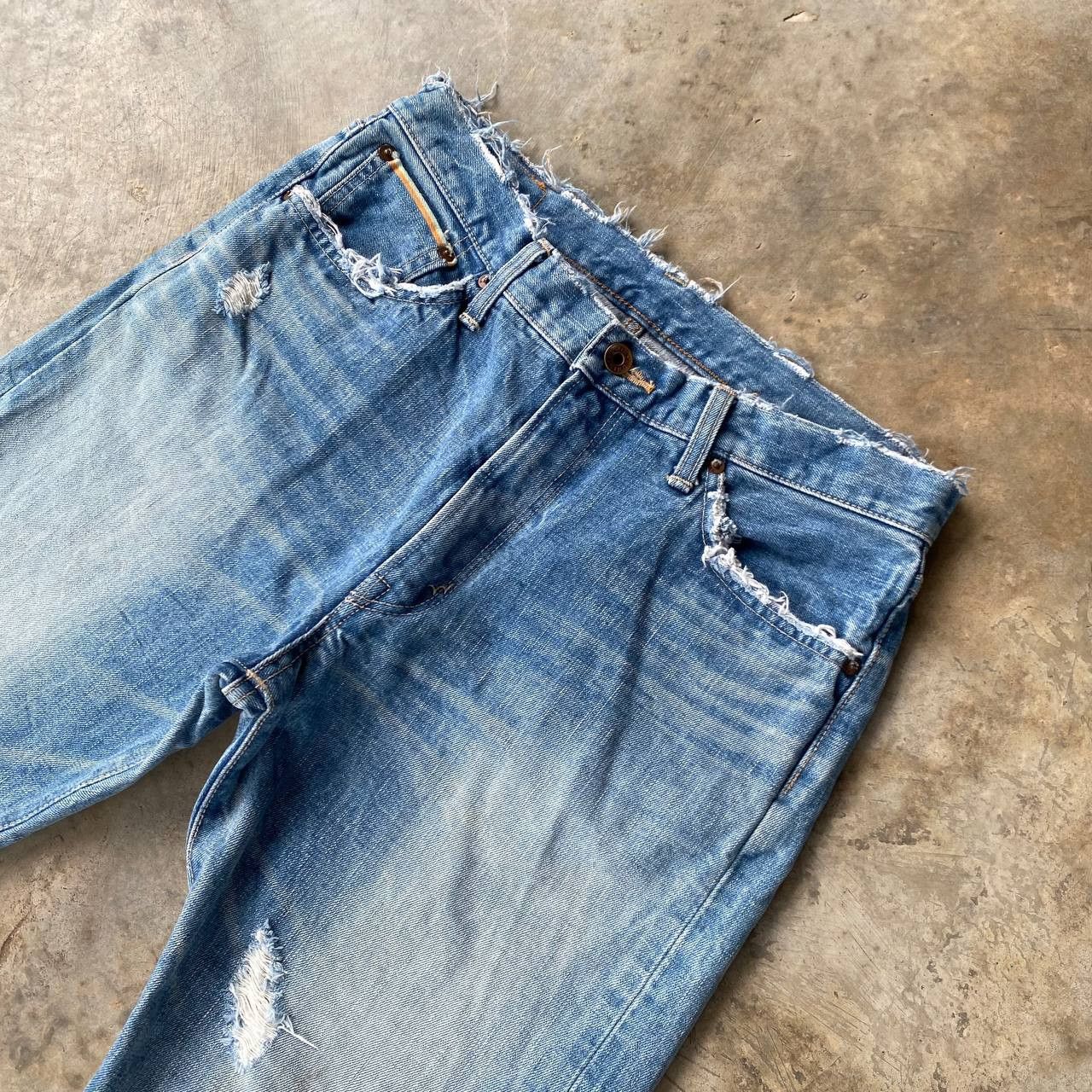 Edwin EDWIN Japan SELVEDGED REWORKED Distressed Shorts Frayed Hem Size US 30 / EU 46 - 6 Thumbnail