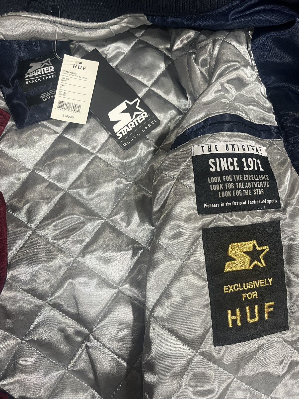 Other HUF X STARTER satin bomber New with tags 🏷️🏷️ Size US M / EU 48-50 / 2 - 3 Thumbnail