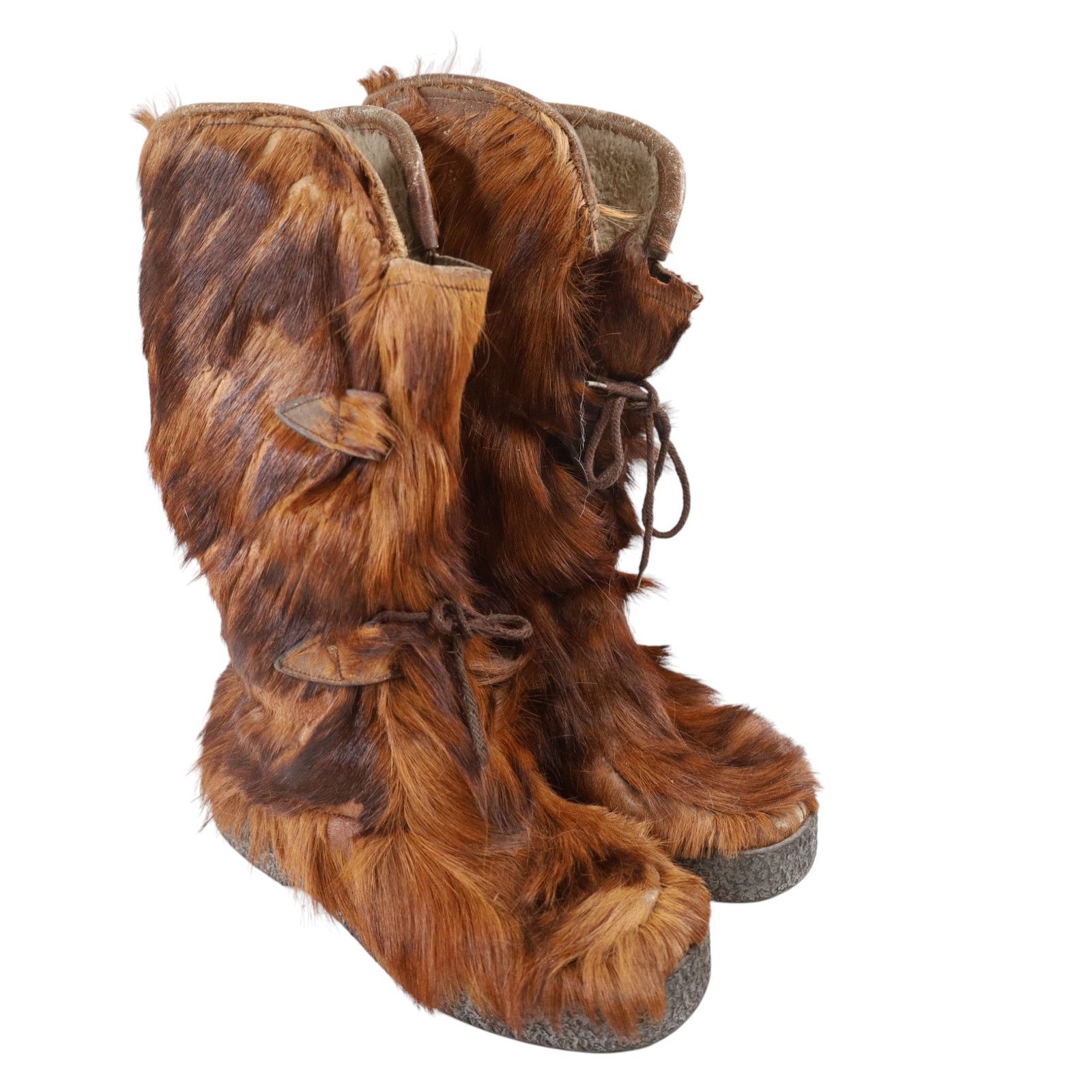 Vintage True Vintage 70s Italian Goat Skin Long Hair Boots Size US 11 / IT 41 - 1 Thumbnail