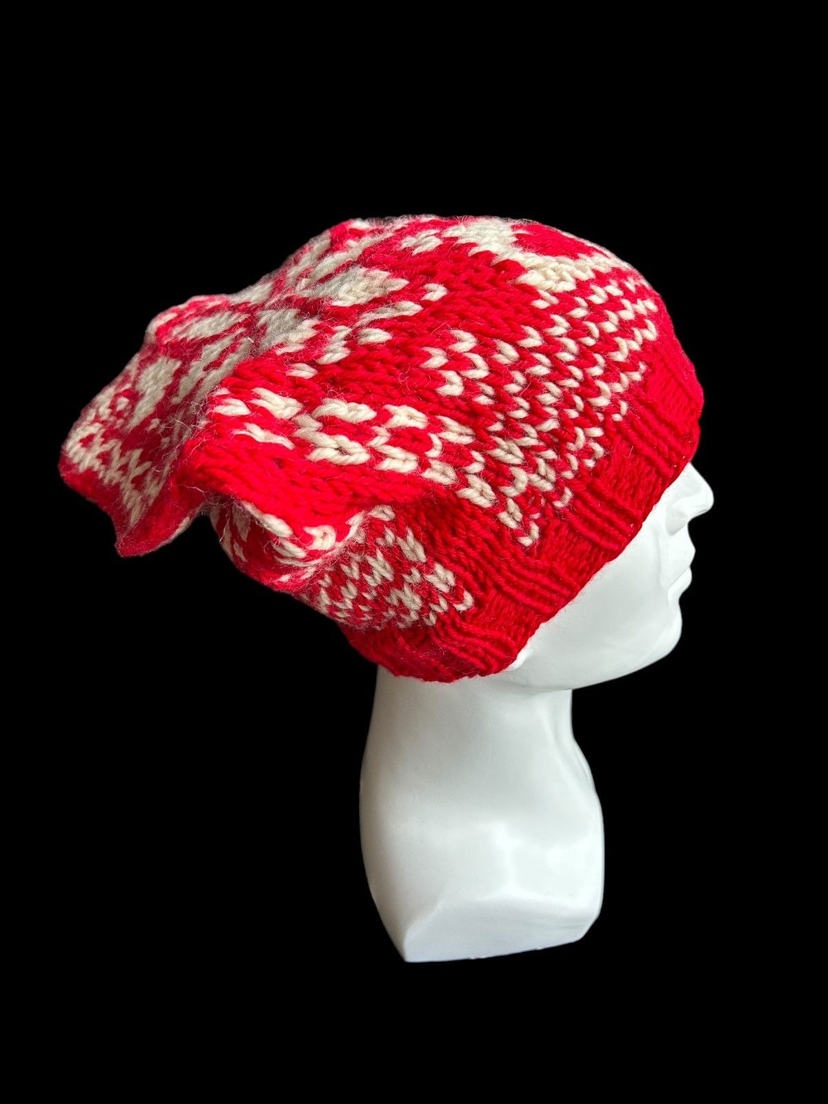 Japanese Brand × Kapital × Vintage Crochet knitted Handmade Big Beanie Hats Size ONE SIZE - 4 Thumbnail