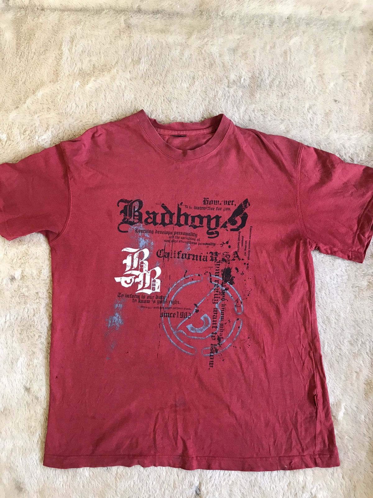 Japanese Brand Bad Boy California Poem T-Shirt Size US L / EU 52-54 / 3 - 1 Thumbnail