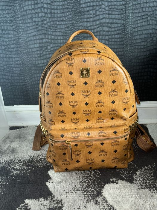 MCM Medium Stark Stud Embellished Backpack Grailed