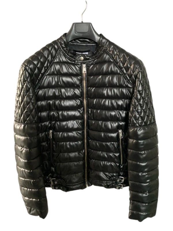 Just Cavalli Just Cavalli Quilted Gloss Nylon Moto Jacket, c.2010s Size US L / EU 52-54 / 3 - 1 Thumbnail