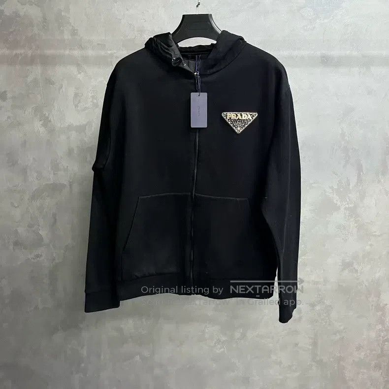 Prada Prada Black labelly zippered hooded jacket Size US S / EU 44-46 / 1 - 1 Thumbnail